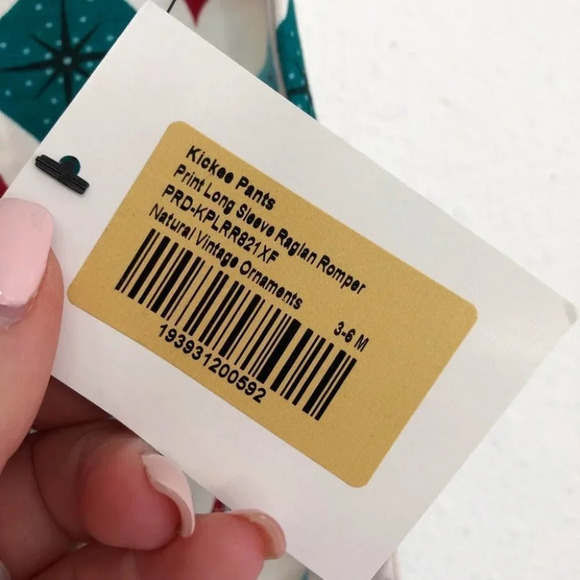 NWT Kickee Pants romper vintage ornaments size 3-6 months - Picture 6 of 7